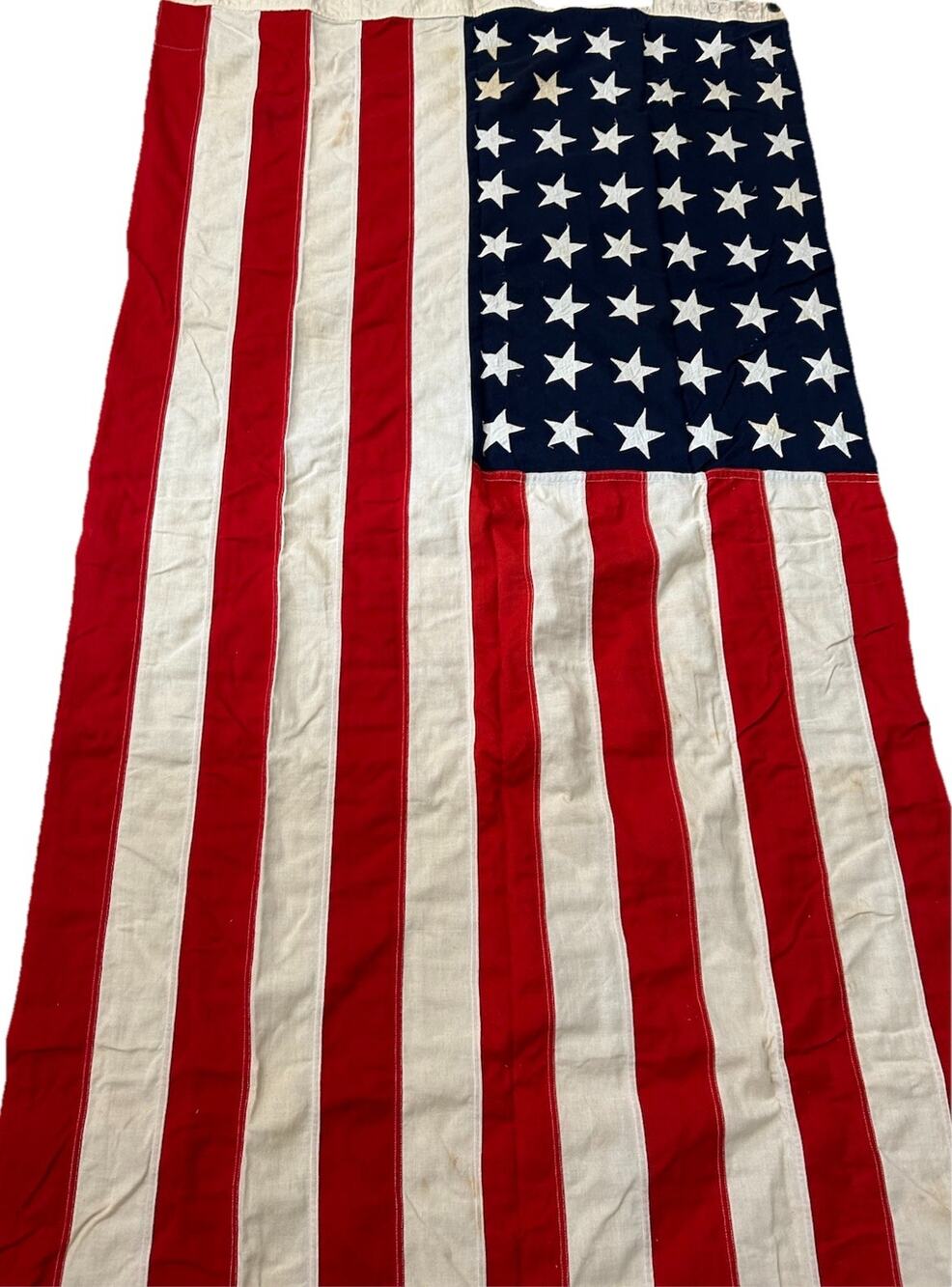 VTG RARE American Flag Bulldog Bunting 48 Stars WW2/Korean 40s US Treasury Dept